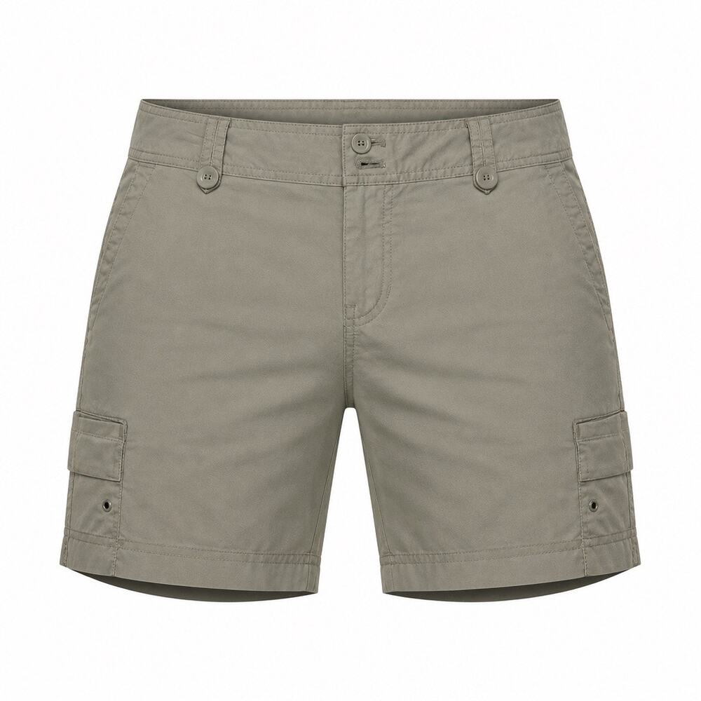 Eddie Bauer Women's Mercer Fit Chino Shorts Size 6 Gray Stretch